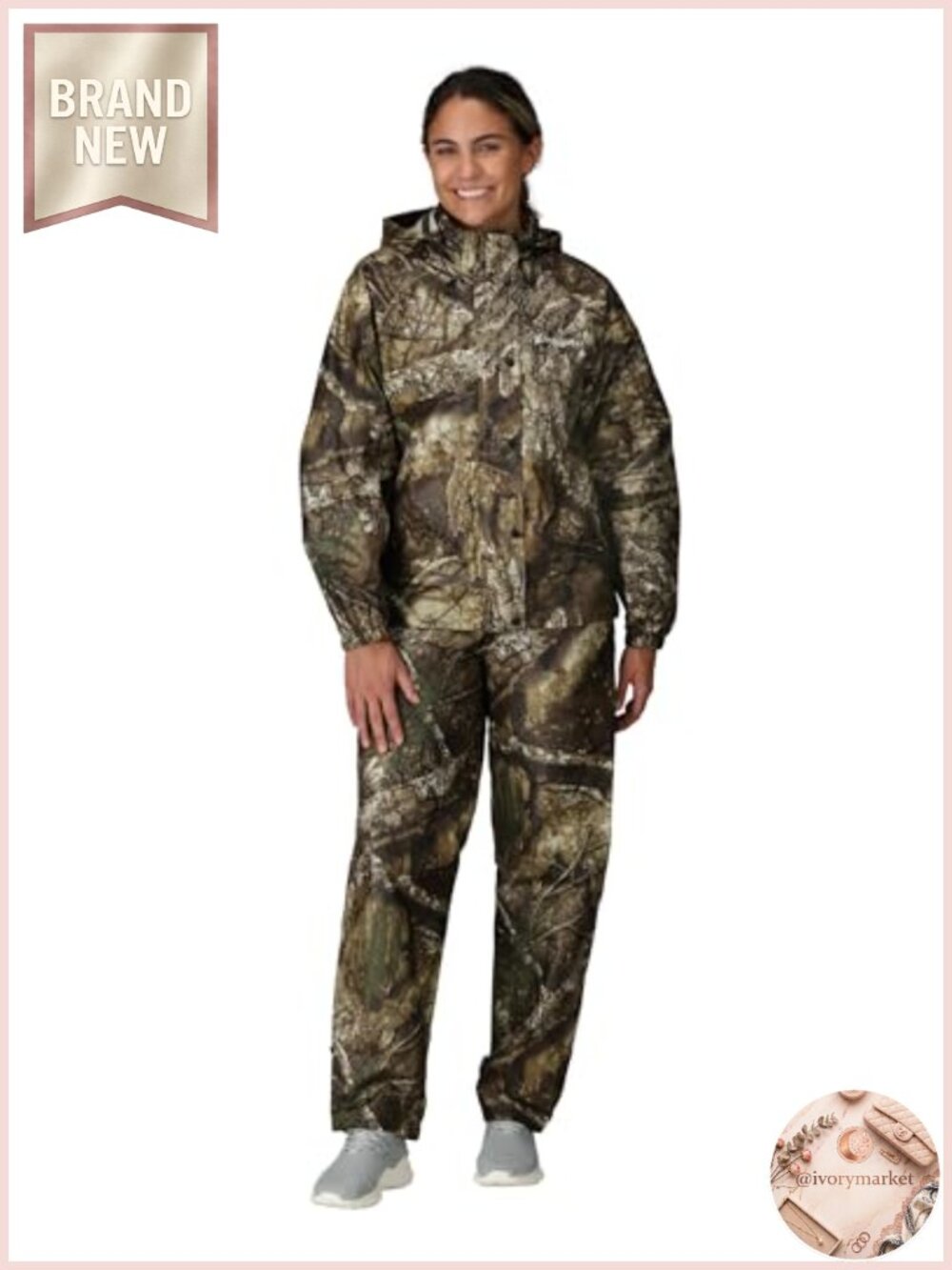 Waterproof Breathable Rain Suit with Jacket and Pants